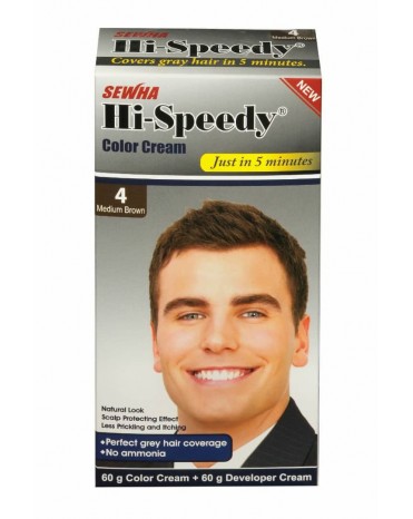 رنگ مو مردانه -شماره 4 - Medium brown -hi speedy